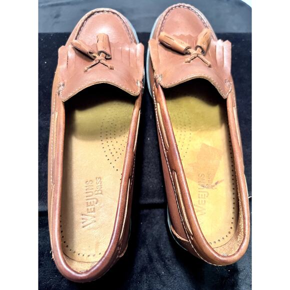 Vint.  Weejuns Maritetta ll Moc Toe Tassel Leather Loafter W7 - Picture 3 of 6